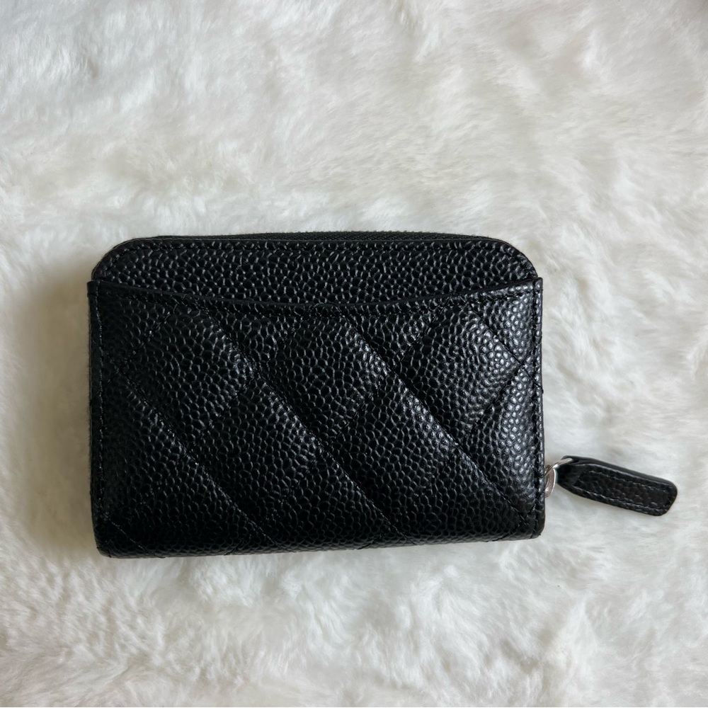 CHANEL Caviar Quilted Zip Coin Purse Black - Picture 2 of 6